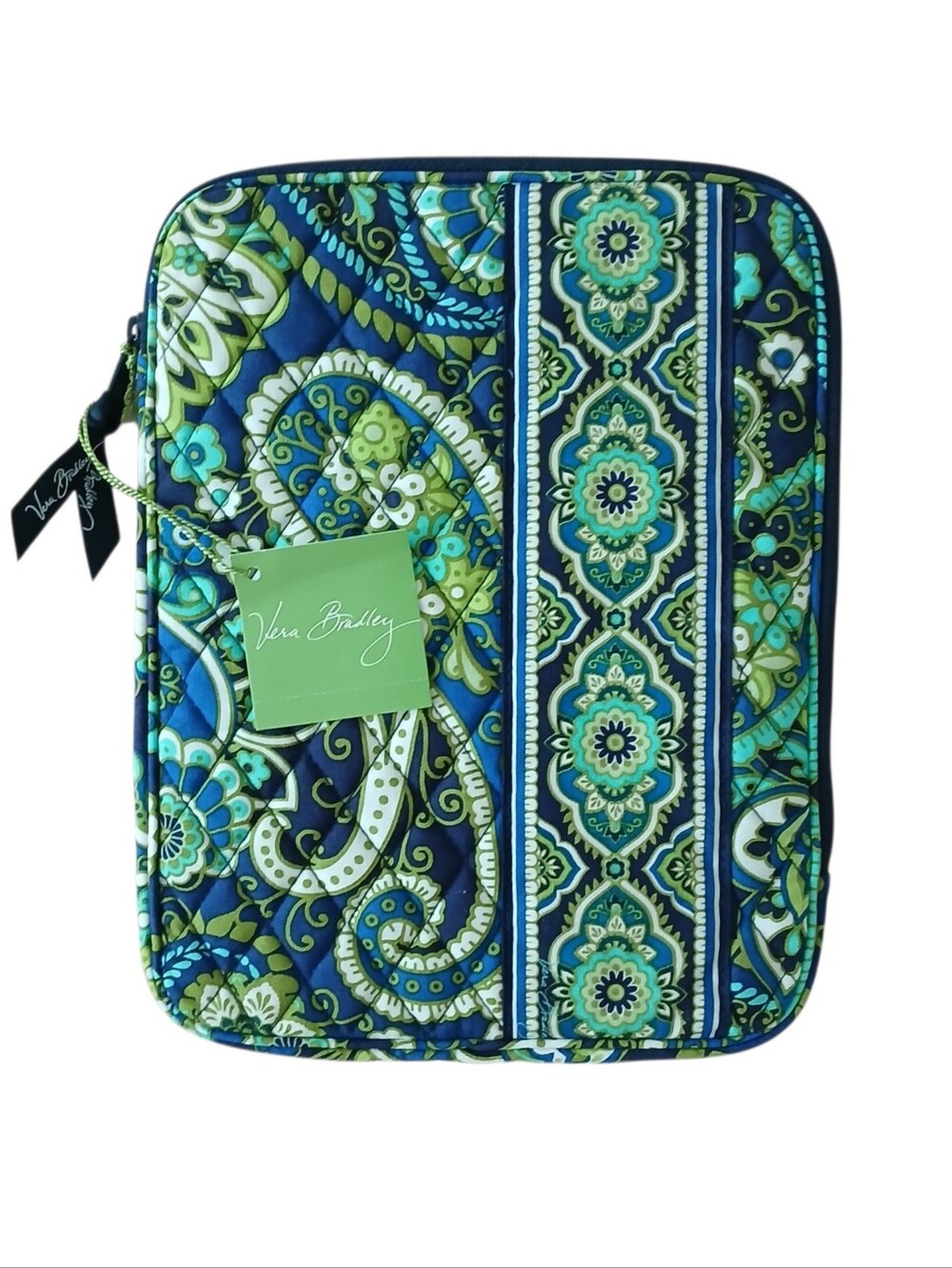 NEW VERA BRADLEY Rhythm & Blues Paisley Quilted Zip Around Tablet Sleeve 8.5x11